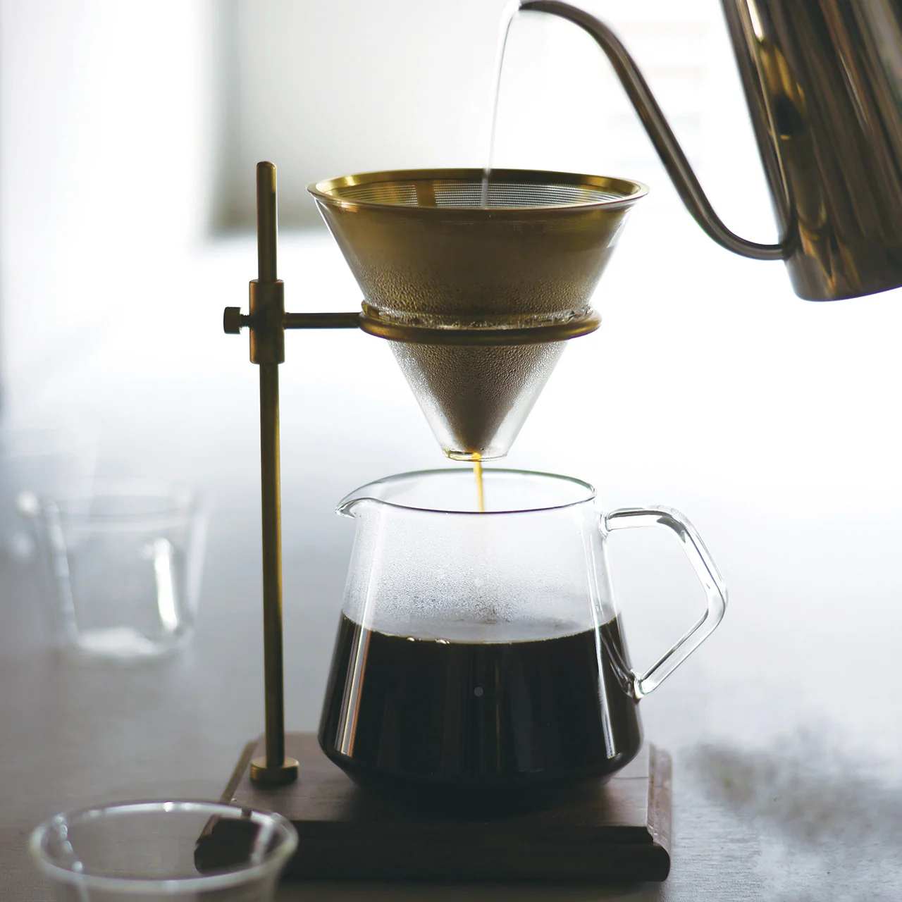 SCS Brass Pourover Coffee Stand Set - Image 4